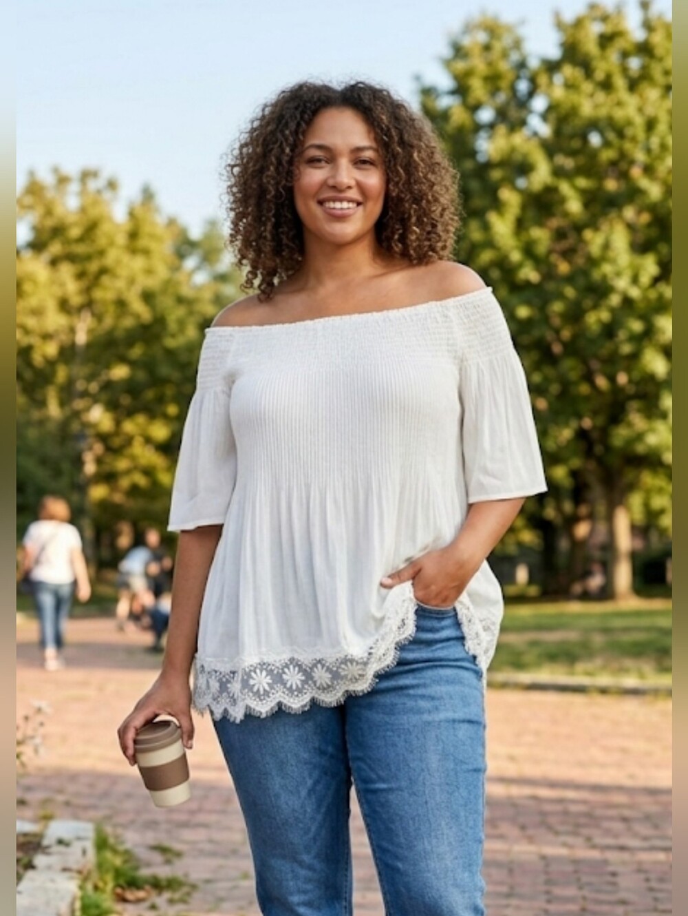 Mittoshop top Size L White New with tag